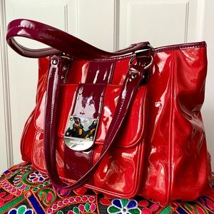 Nine West Patent leather Small shoulder tote